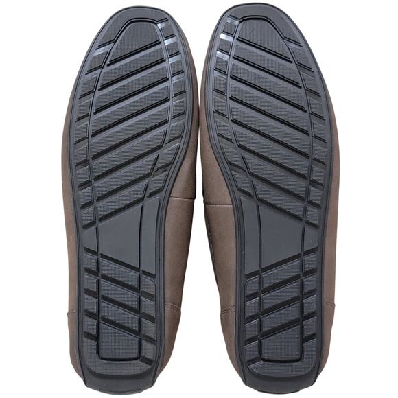 Alfani Men Slip On Moc Toe Penny Loafers Marco Size US 9.5M Brown Faux Suede - Picture 3 of 4